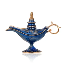 Retro Aladdin Magic Lamp Brooch Creative Glaze Color Metal Brooches Pin Badges Fashion Jewelry Gifts For Women Men