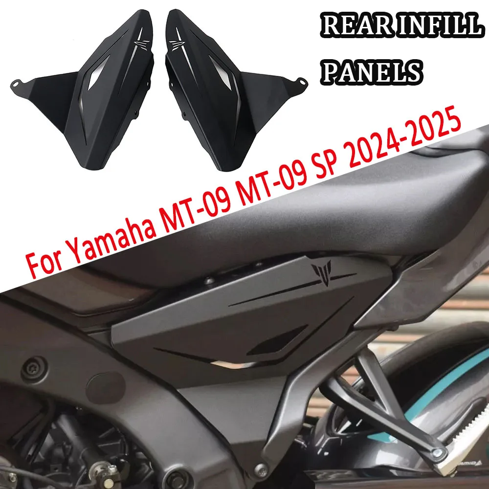 

Motorcycle Accessory For Yamaha MT-09 MT-09 SP 2024-2025 Aluminium Black Rear Infill Panels Side Panels Cover Side Frame Fairing