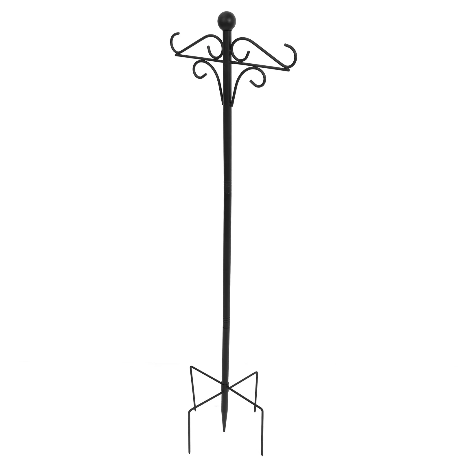 

Garden Decoration Hook 46 Inches Durable Metal Double Shepherd Hooks Outdoor Bird Feeder Post Plant Hangers Tall Shepherds Hooks
