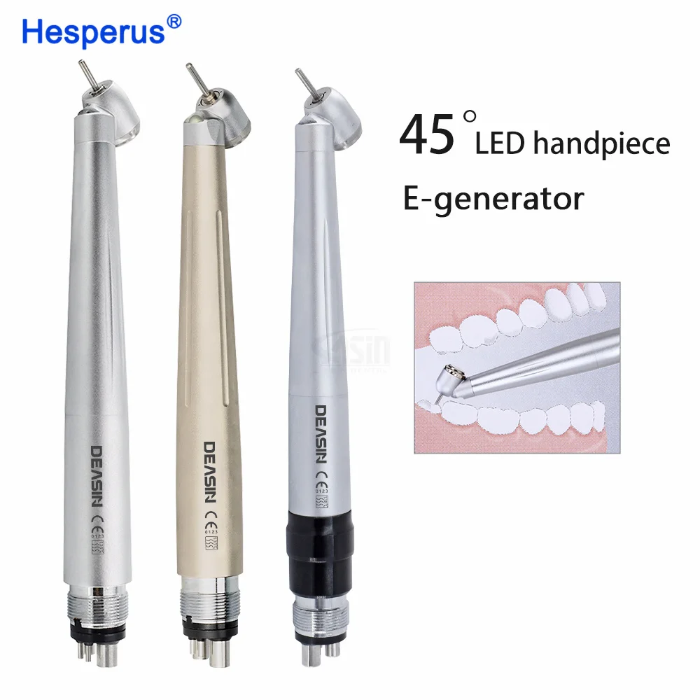 

45 degree Tooth Extraction Handpiece Den tal Self Generator LED High Speed Air Turbine Handpiece Dentist Clinic Equipment Tool