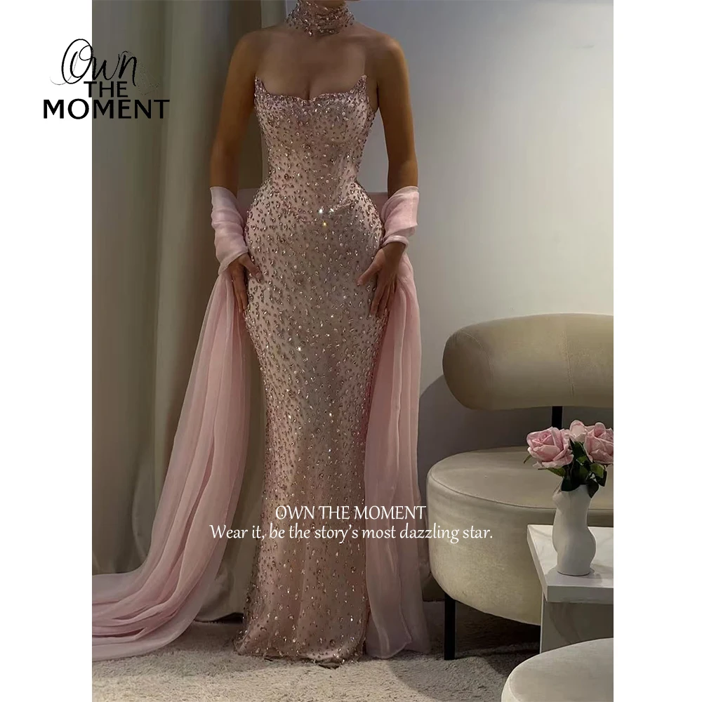 OTM Customized Sparkly Pink Rhinestone Beading Mermaid Gown Elegant Formal  Crystal Prom Dresses Special Occasions Customized - AliExpress 320
