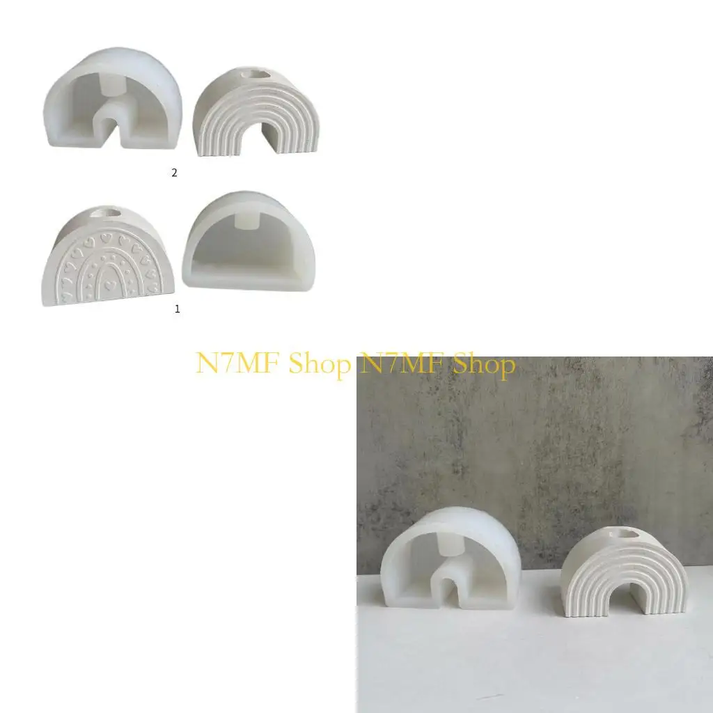 

N7MF DIY Soap Molds Mould Silicone Craft Mold Rainbow/Bridge Candlestick