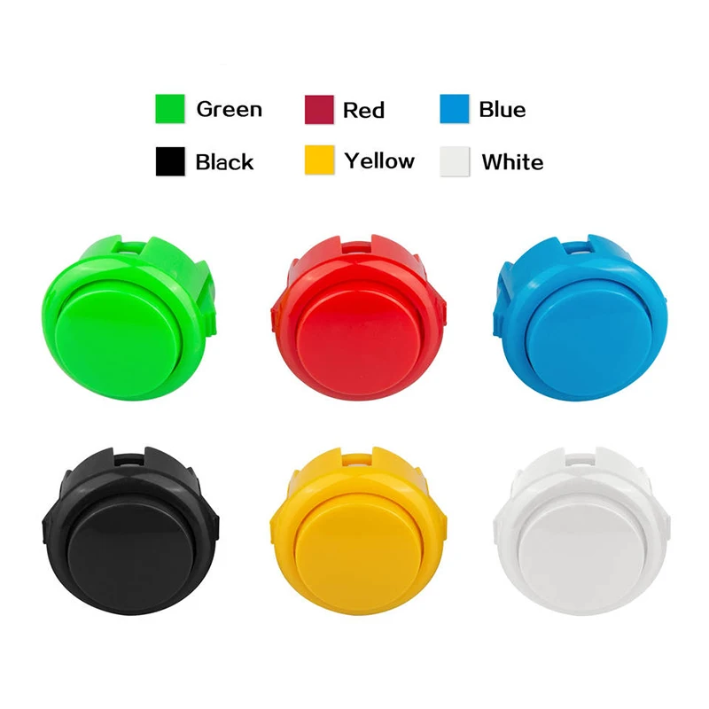 12pcs OEM 30mm silent push button copy sanwa push button for DIY Arcade fighting game kit 6 color for selection