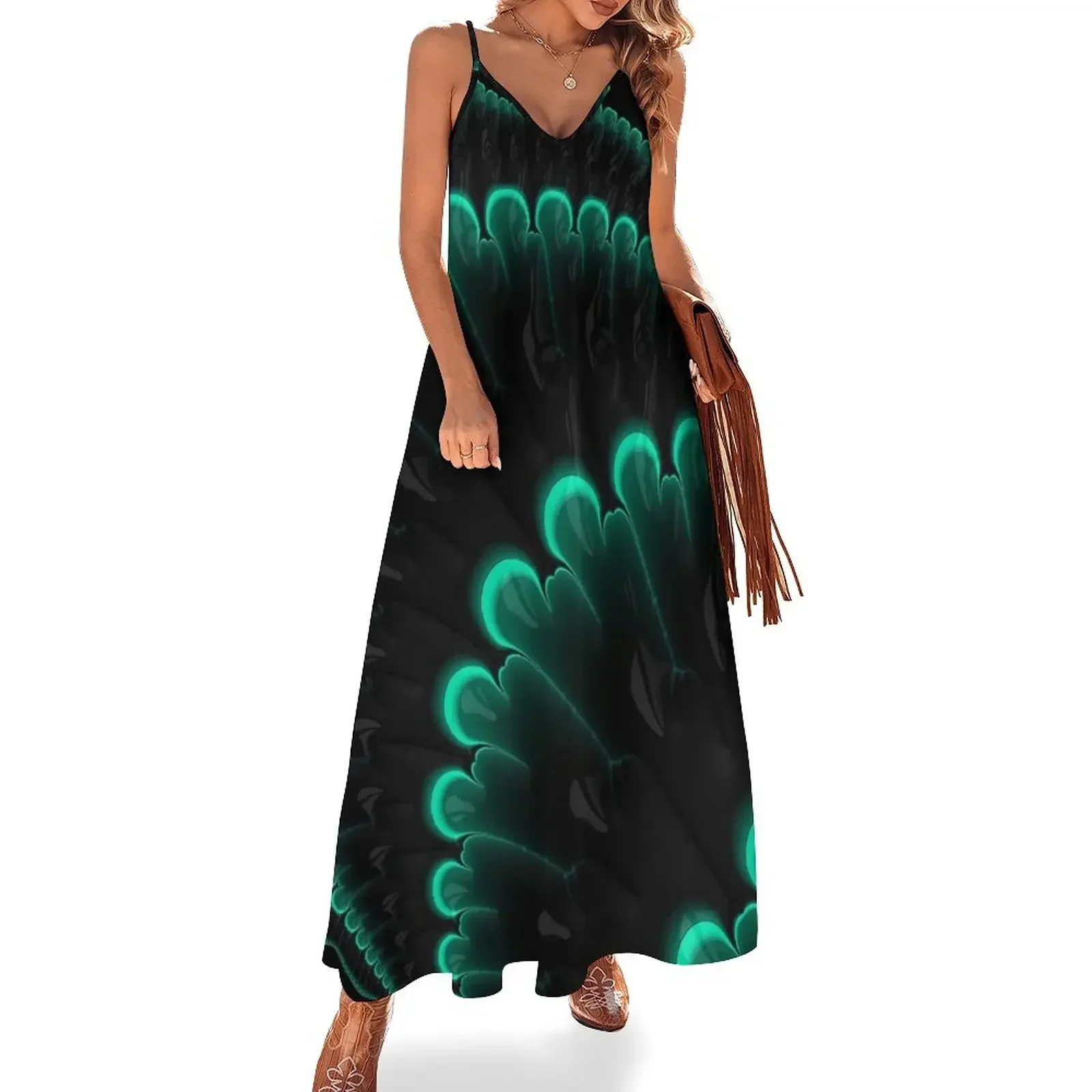 

Glow in the Dark Sleeveless Dress Female dress party dress women elegant luxury women's evening dresses