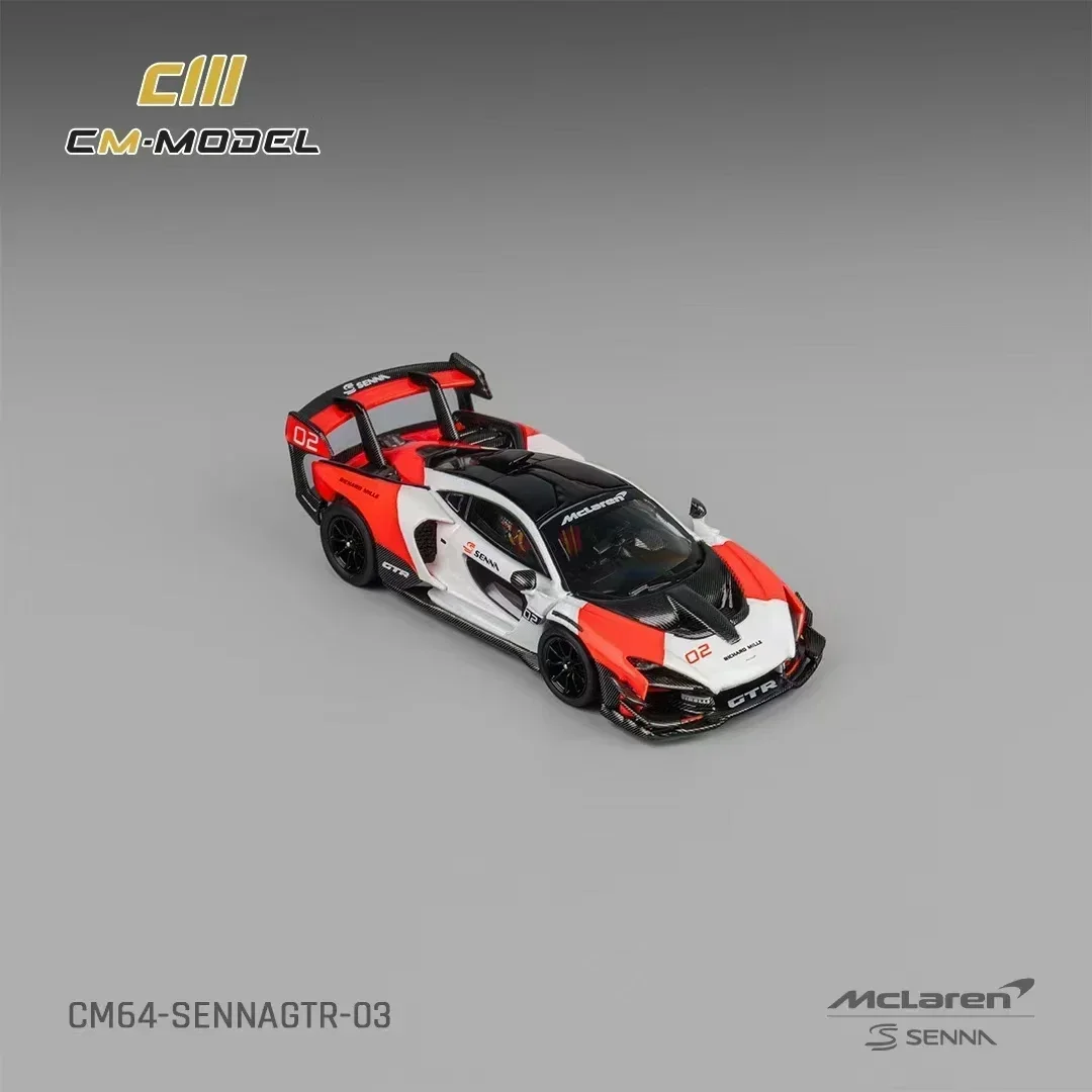 cm-1-64-mclaren-senna-gtr-blanco-rojo-diecast-diorama-coleccion-de-modelos-de-coches-juguetes