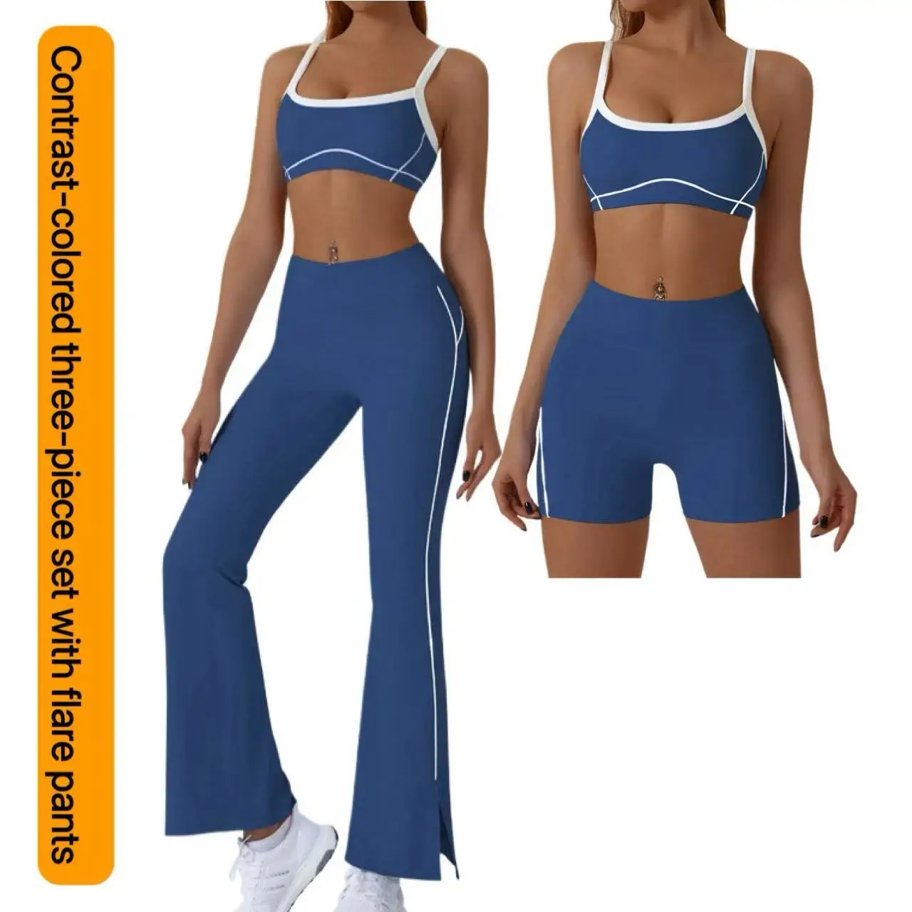 

2025 New Women's Gym Sportswear Summer Buttery-Soft Tight Fitness Sets Color Block Design Tummy Control Butt Lift Ideal for Yoga