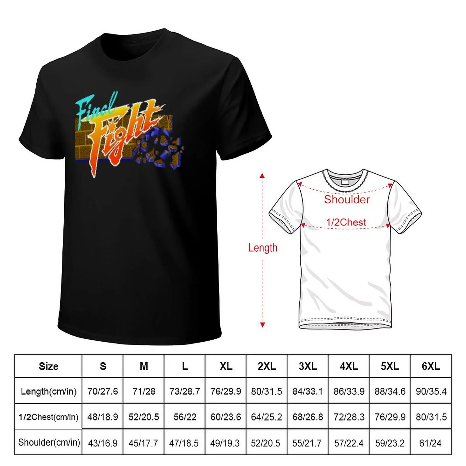 Final Fight (SNES) Title Screen T-Shirt Water Resistant Casual T-Shirt