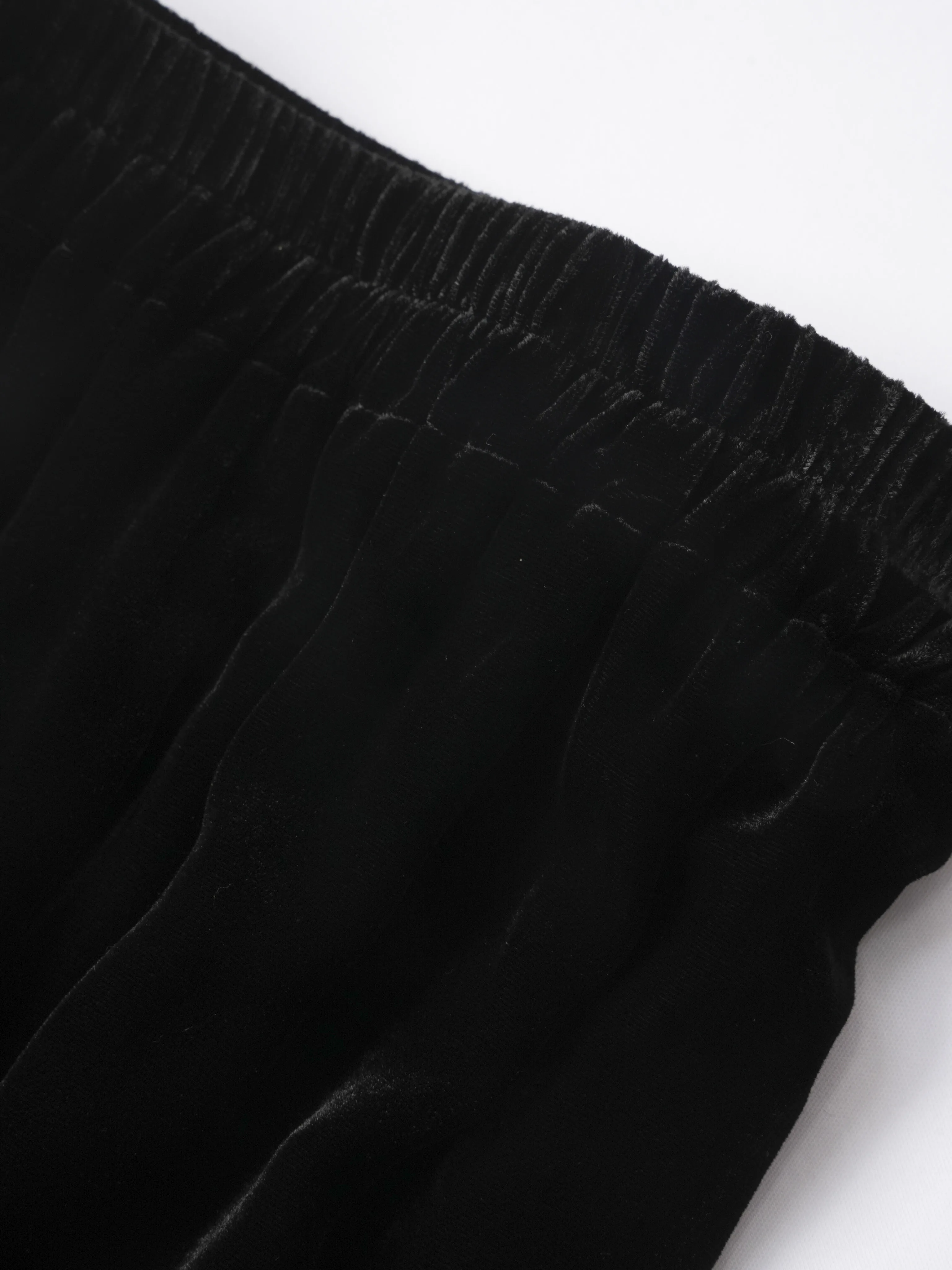 여성 패션 다목적 블랙 30% 천연 뽕나무 실크 벨벳 복고풍 통근 스타일 신축성 있는 허리 스트레이트 스텝 스커트