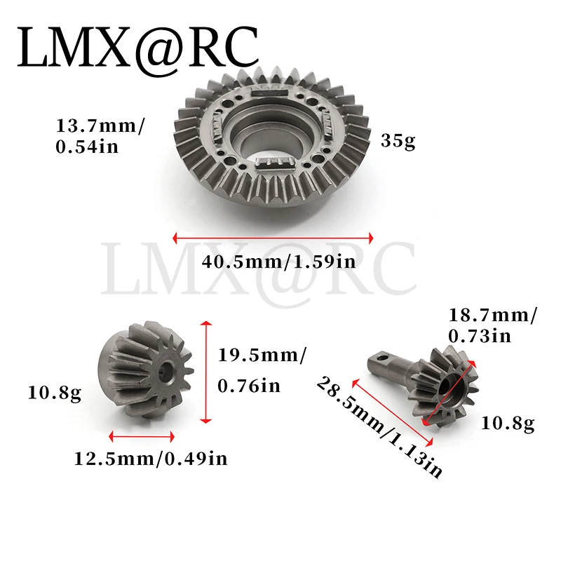 40CR Steel Differential Ring Gear Output Gears Set 8578 8579 for Traxxas UDR Unlimited Desert Racer 1/7 RC Car Parts Accessories