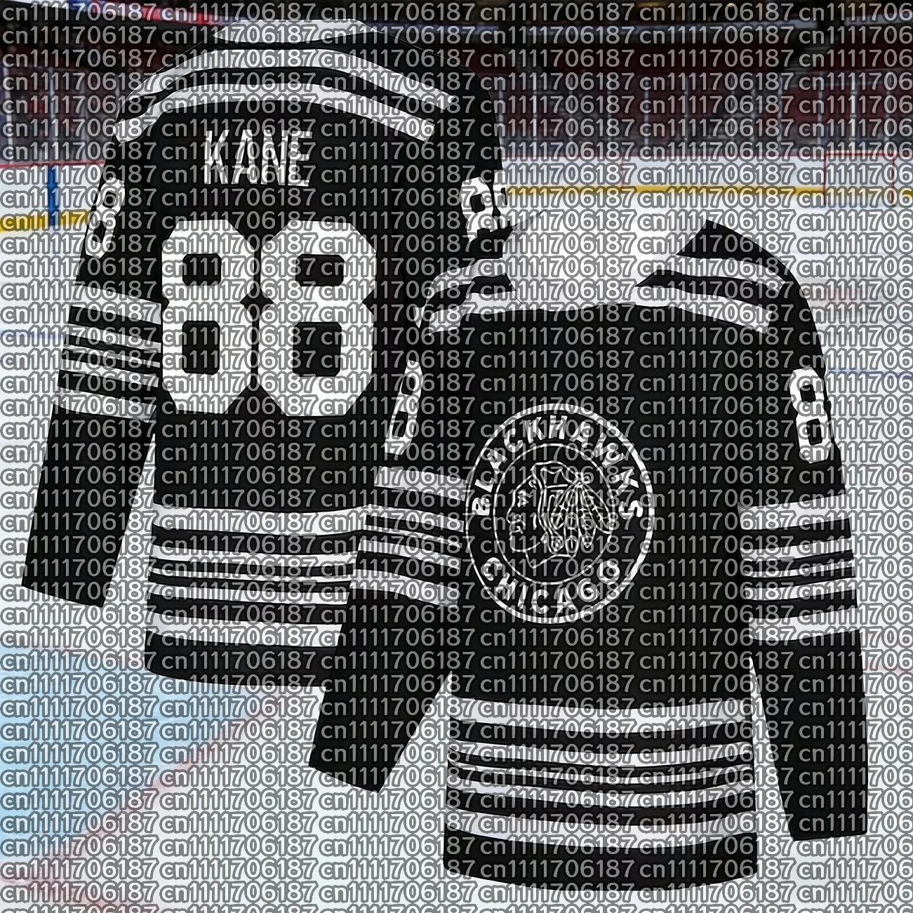 Chicago best-selling men's ice hockey sportswear fan classic style shirt 3D breathable sports fast drying long sleeved shirt