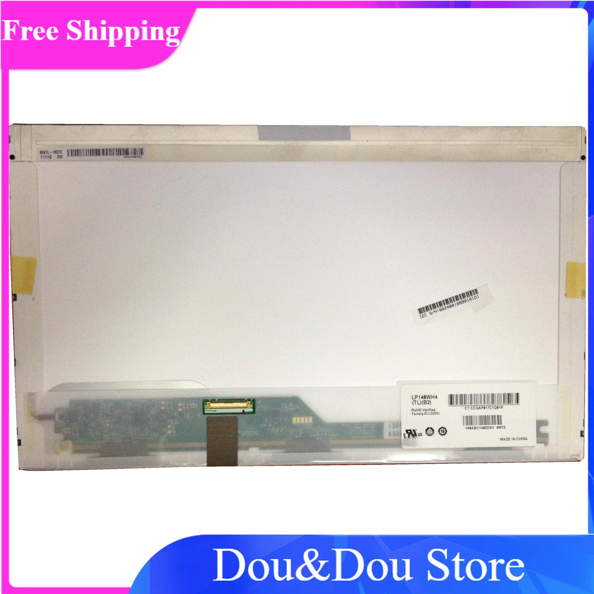 

LP140WH4 TLB2 TLB1 TLN1 TLA1 TLD1 TLC1 LTN140AT06 N140BGE-L22 L21 LP140WH1 TLC6 TLA3 TLE3 TLA1 TLC3 40PINS HD LCD Screen Laptop