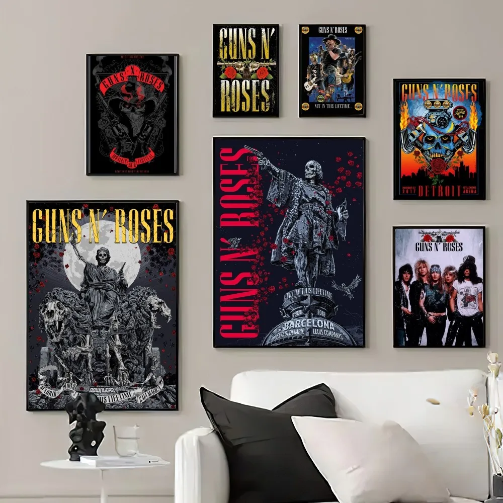 Vintage Rock Music Band G-Guns N Roses Poster Prints Wall Pictures Living Room Home Decoration