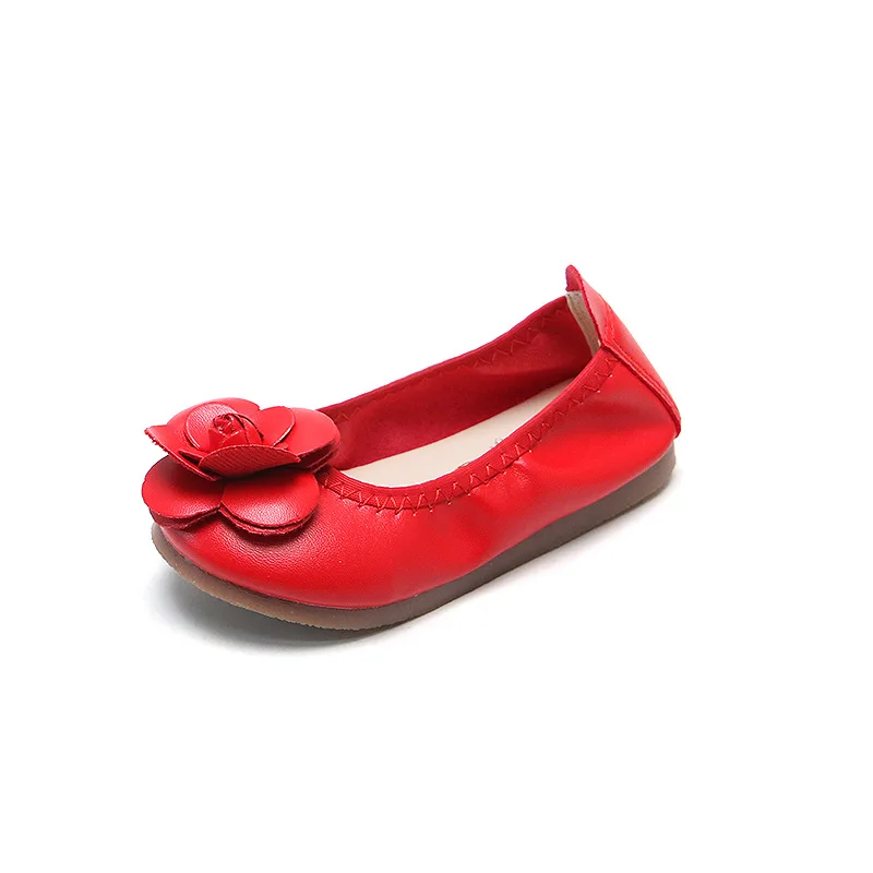 Buty dziewczęce wiosna nowa miękka podeszwa but do tańca obuwie Casual kwiat księżniczka buty mody Mary Jane buty buty płaskie ze skóry