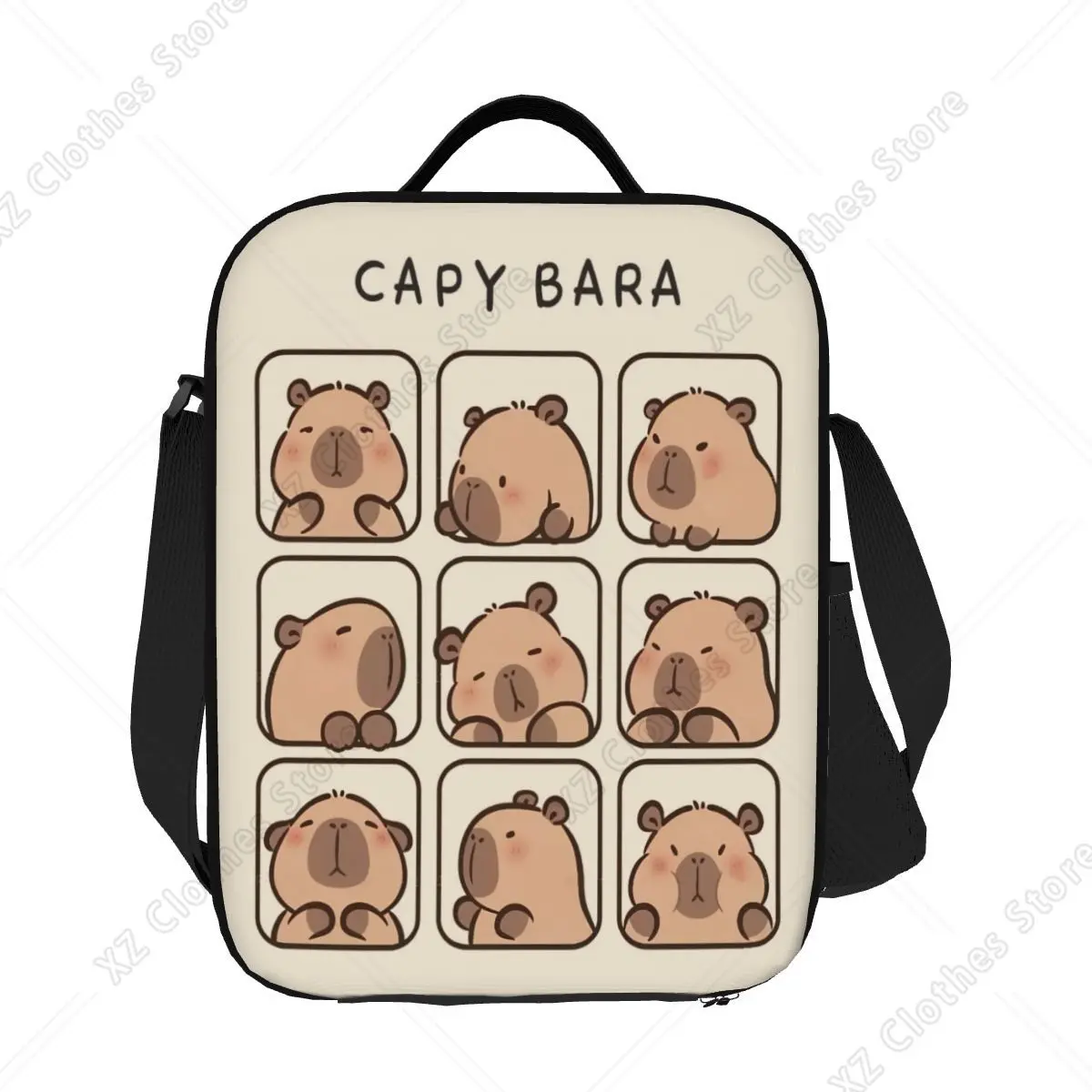 Custom Cute Capybara Insulated Lunch Bag for Women Cooler Thermal Lunch Tote Office Work School