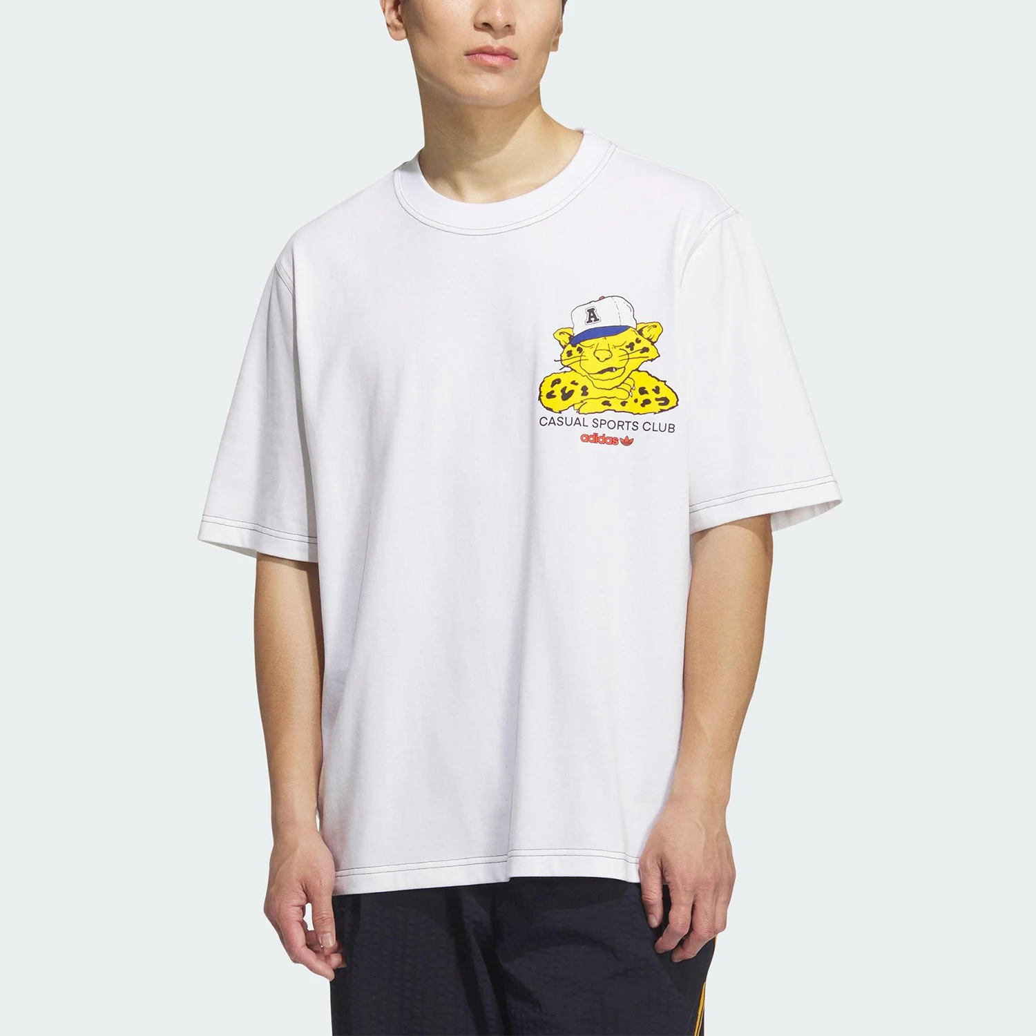 Camisa Adidas original de manga corta transpirable de punto deportivo con estampado de trébol para hombre KD1848