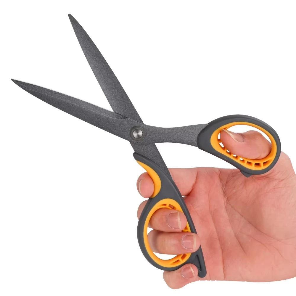多機能ステンレス鋼はさみ、大きなコーティングされた、ソフトタッチ、手工芸品、仕立て屋の文房具、家庭およびオフィスの文房具