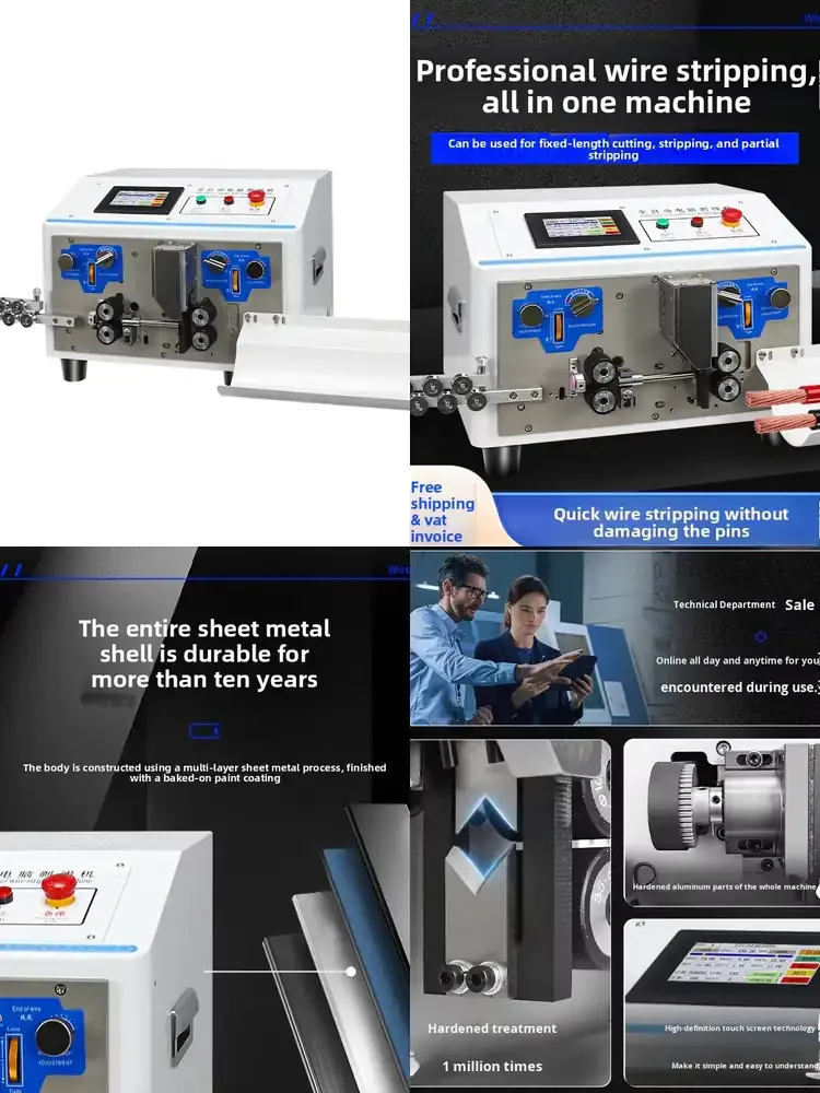 

Полностью автоматический станок для зачистки и резки проводов и кабелей 110В/220В, диаметр 25 мм, высокоскоростные стальные ножи