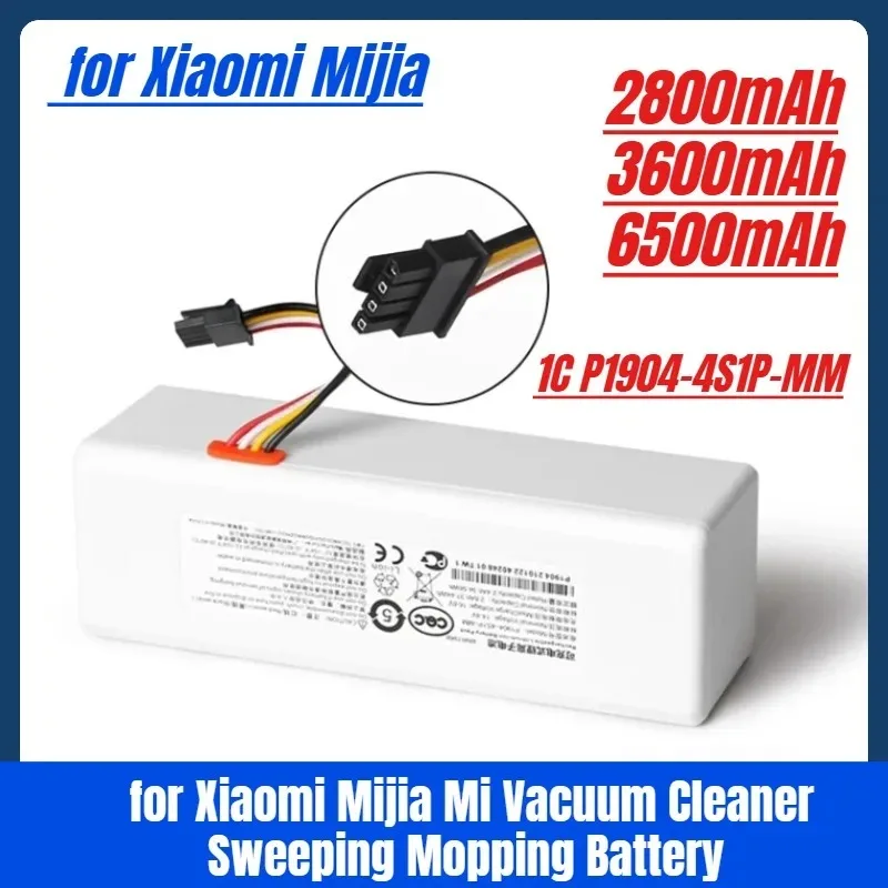 

6500mAh 1C P1904-4S1P-MM for Xiaomi Mijia Mi Vacuum Cleaner Sweeping Mopping Robot Replacement Battery