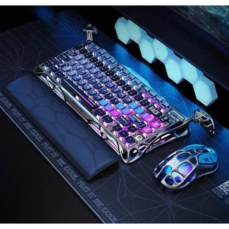 Gravity Planet Breaking 75K1Pro Mechanical Keyboard and Mouse Set 79 keys for wireless gaming e-sports, Xingxuan Axis