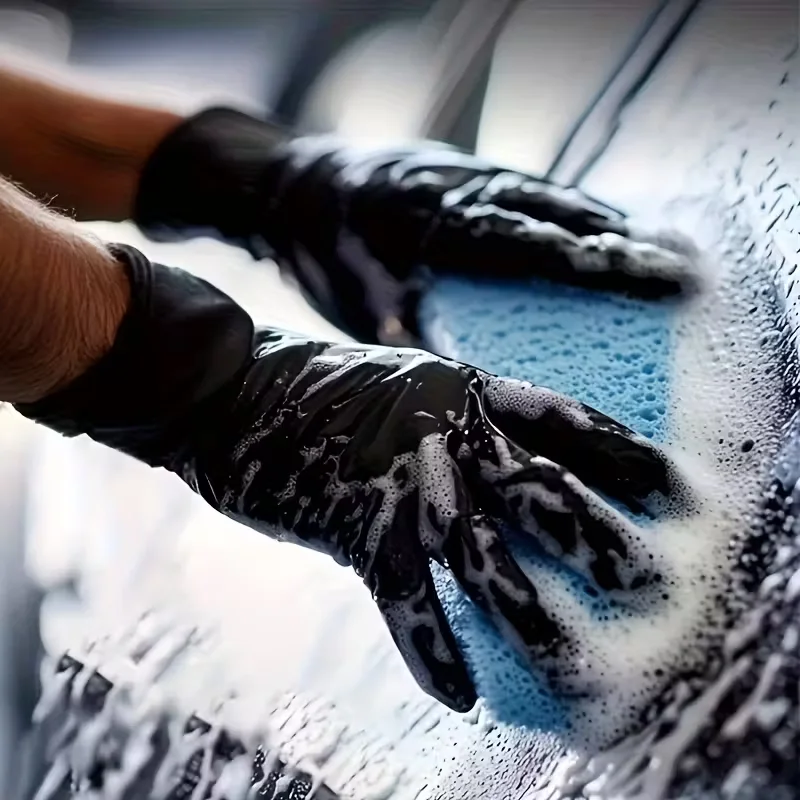 

2pcs Black Checked Latex Gloves 30cm Length Cleaning Gloves New Year'S Deep Clean Gloves Gardening Gloves Household Items