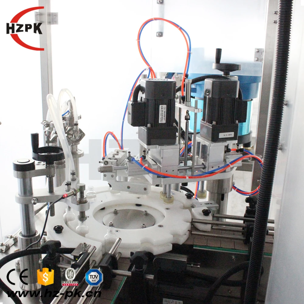 HZPK Auto Small Size Bottle Double Heads Paste Filling and Capping Machine Can Be Customized for Eye Drops