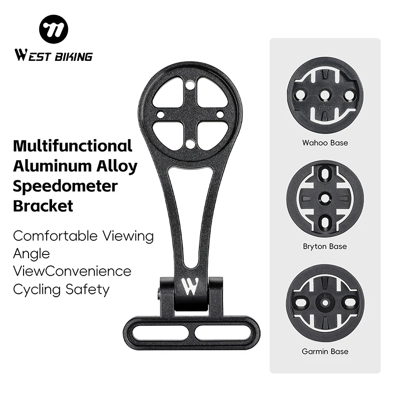 

WEST BIKING Bicycle Computer Mount Integrated Handlebar Extend /Stem Adjustable Bracket For Wahoo/Bryton/XOSS/Garmin Speedometer