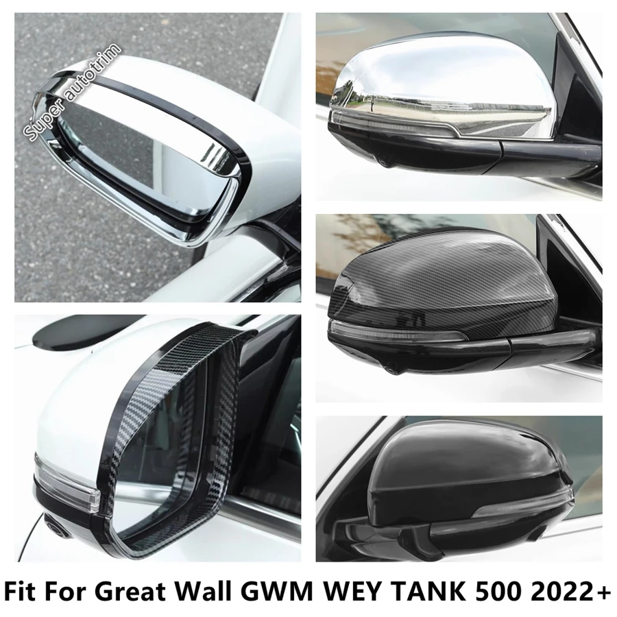 

Rearview Mirror Rain Shade Rainproof Eyebrow Cap Shell Cover Trim ABS Accessories For Great Wall GWM WEY TANK 500 2022 2023 2024