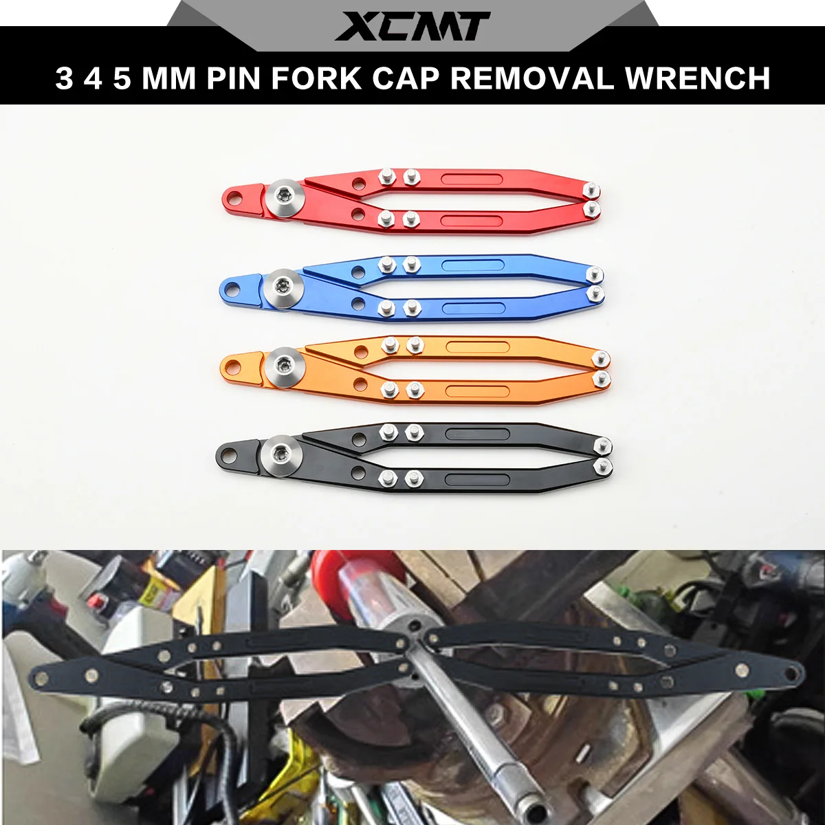 

For KTM YAMAHA HONDA Kawasaki Universal Motorcycle Adjustable Pin Spanner Wrench 3mm 4mm 5mm Pin Tool Fork Cap Removal Wrench