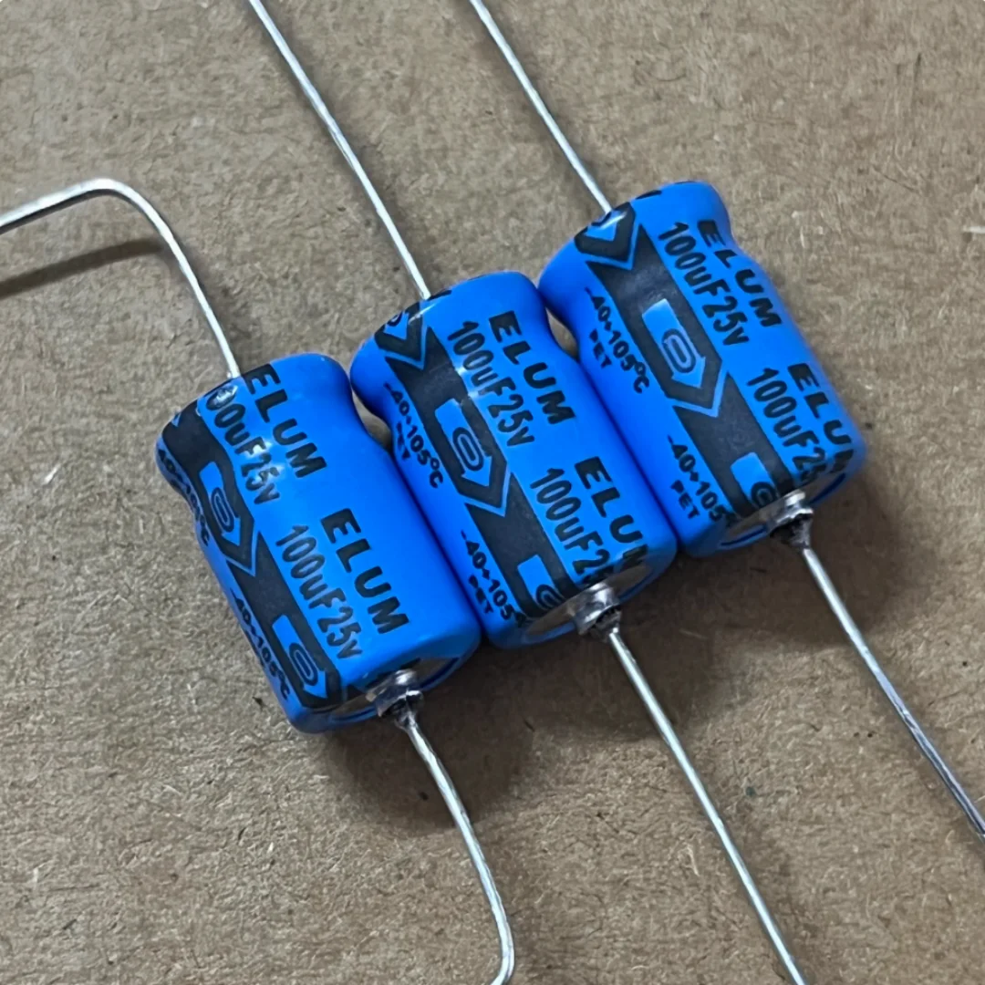 25V100UF 100UF25V brand new original electronic organ audio axial horizontal electrolytic capacitor, size 8*13
