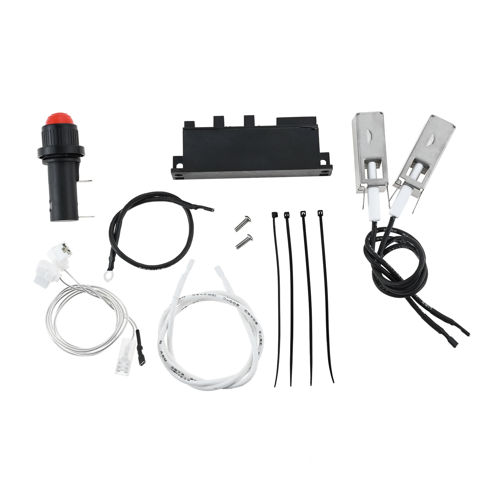 42322 Grill Igniter Kit Fit for Weber Summit Silver B - 4 Burner Gas Grills with Module Wires Spark Generator Push Button Screws