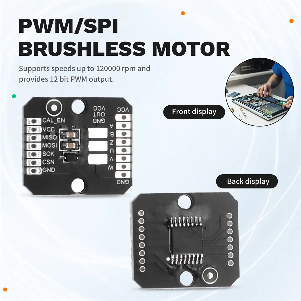 popop MT6835 Magnetic Encoder Module PWM/SPI Brushless Motor 21BIT Encoder Sends Magnet Instead of AS5048