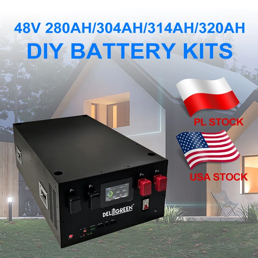 EU 17kWh Lifepo4 Bttery EVE334 DIY Pack Grade A 48V Lifepo4 Battery JK V19 Kits CAN RS485 Rechargeable DIY Pack Solar VAT Free