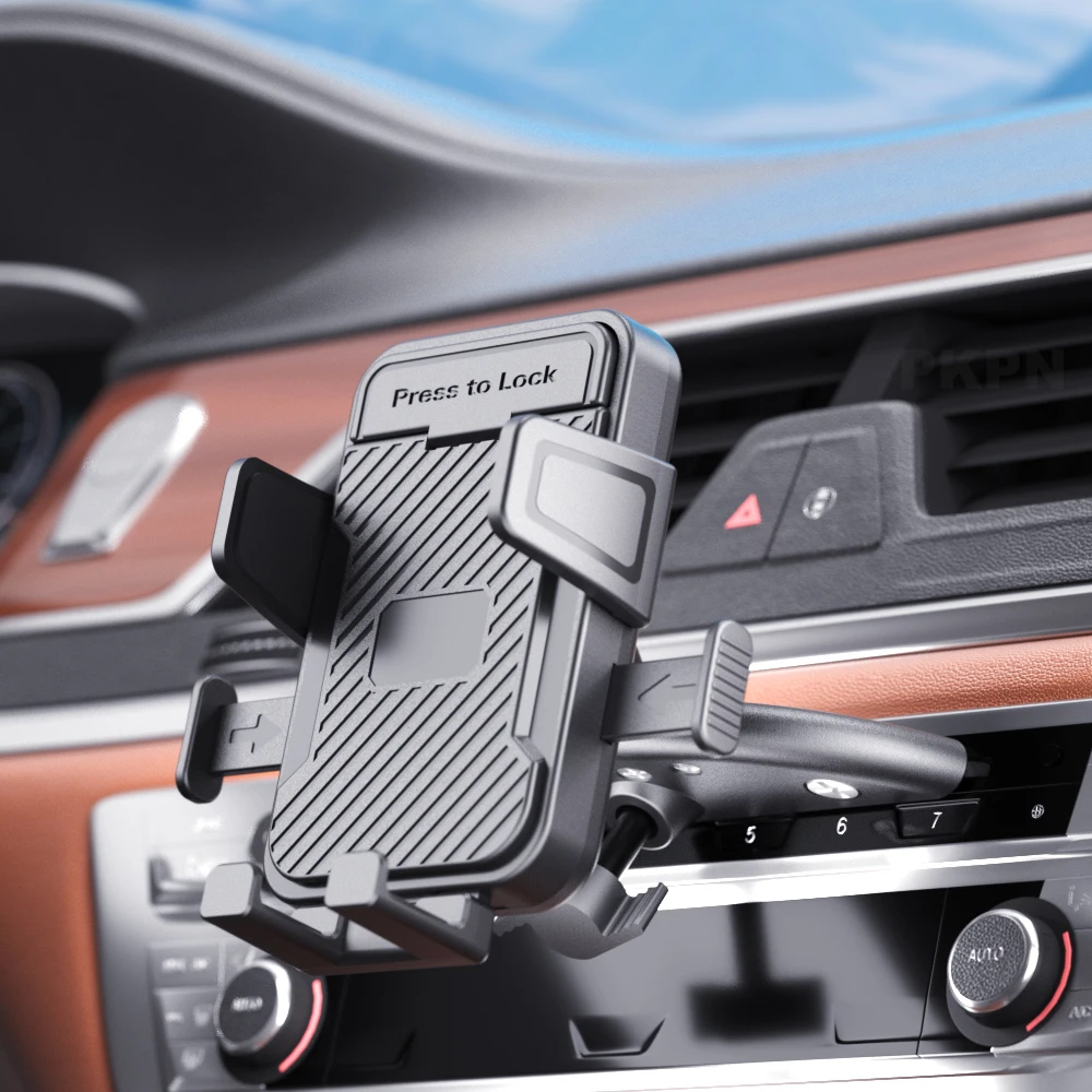 

Универсальный автомобильный держатель для телефона с вентиляционным отверстием 360° ° Совместимость с регулируемым вращением зажима подходит для всех смартфонов размером 4–7 дюймов.