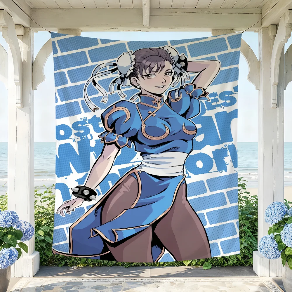 Classic Game S-Street F-Fighter-Chunli flag For Picnic Party Art Home Decoration Outdoor Camping Banner Gifts