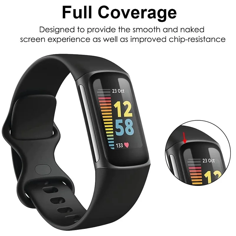 Fitbit 충전용 3D 곡선 소프트 스크린 보호대, Fitbit Inspire 3, 럭셔리, 풀 커버 보호 필름, 6, 5, 4, 3 스마트 워치, 100PCs