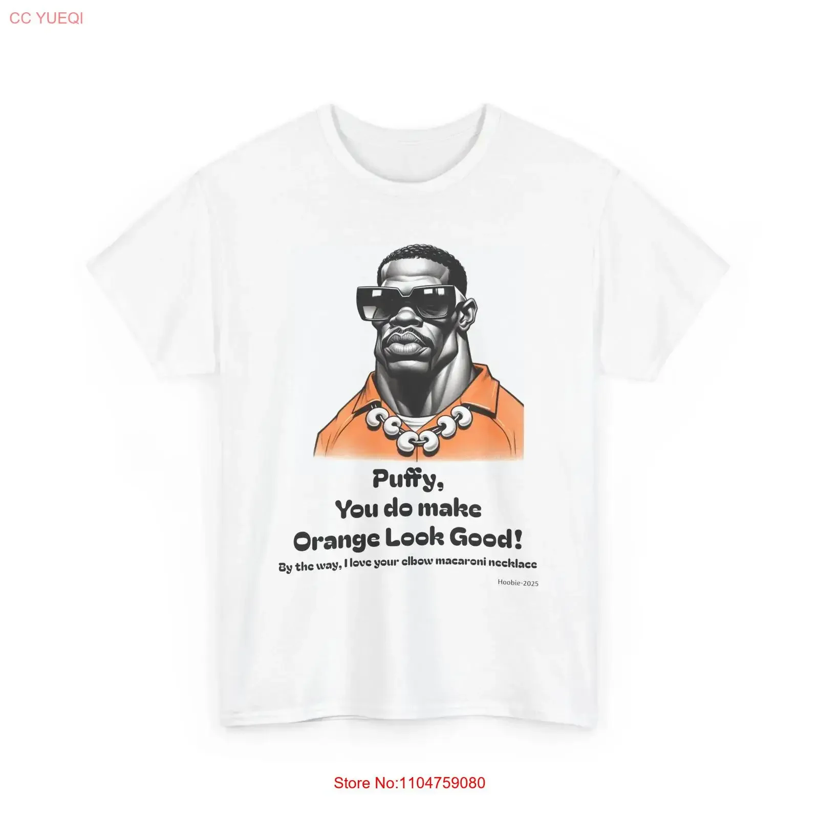 Puff Daddy in Orange Jumpsuit T Shirt Vintage Hip Hop Retro Music Fan  vintage Washed streetwear Comfortable Breathable graphic