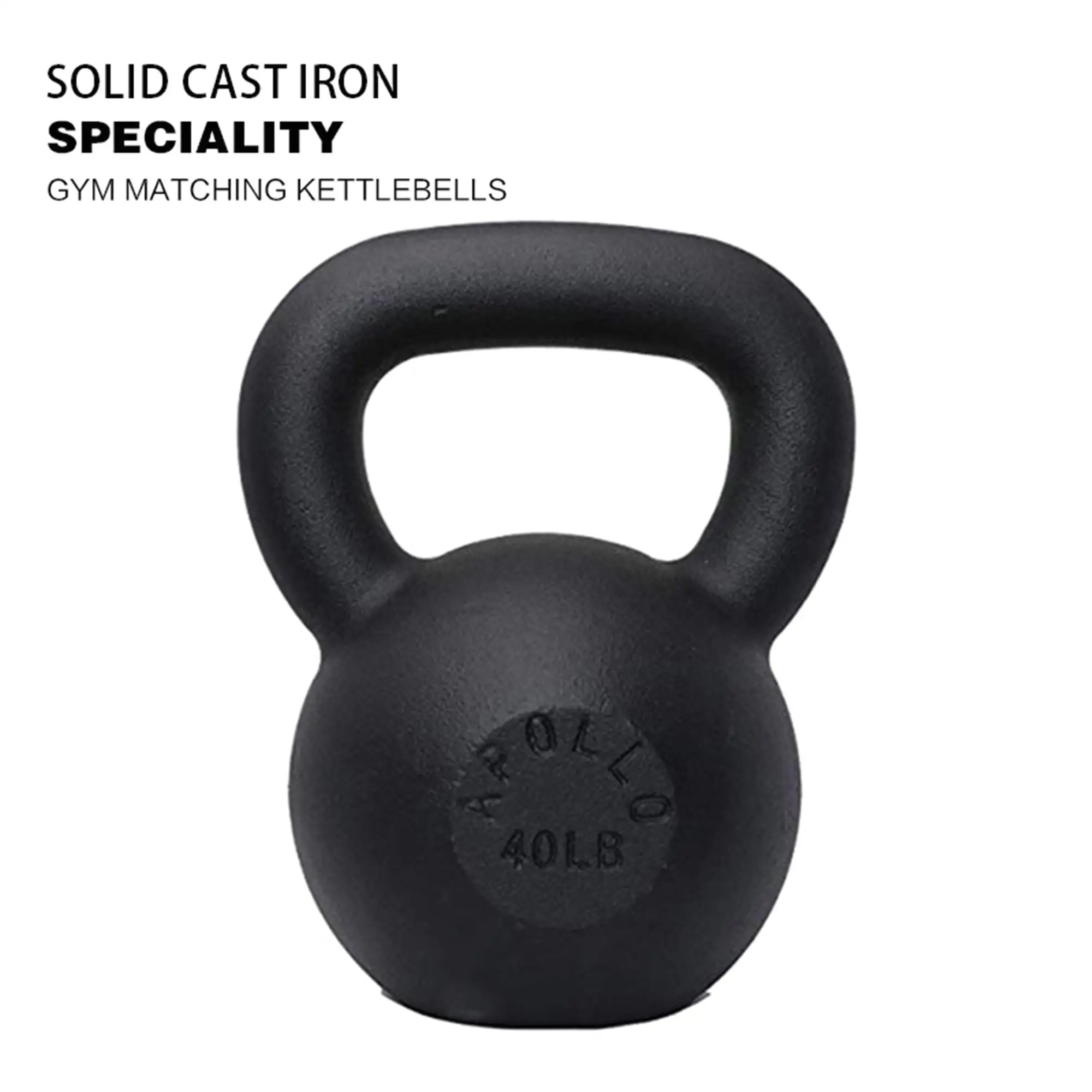 40LB Solid Cast Iron Kettlebell - Perfect for strength Training & Muscle Building