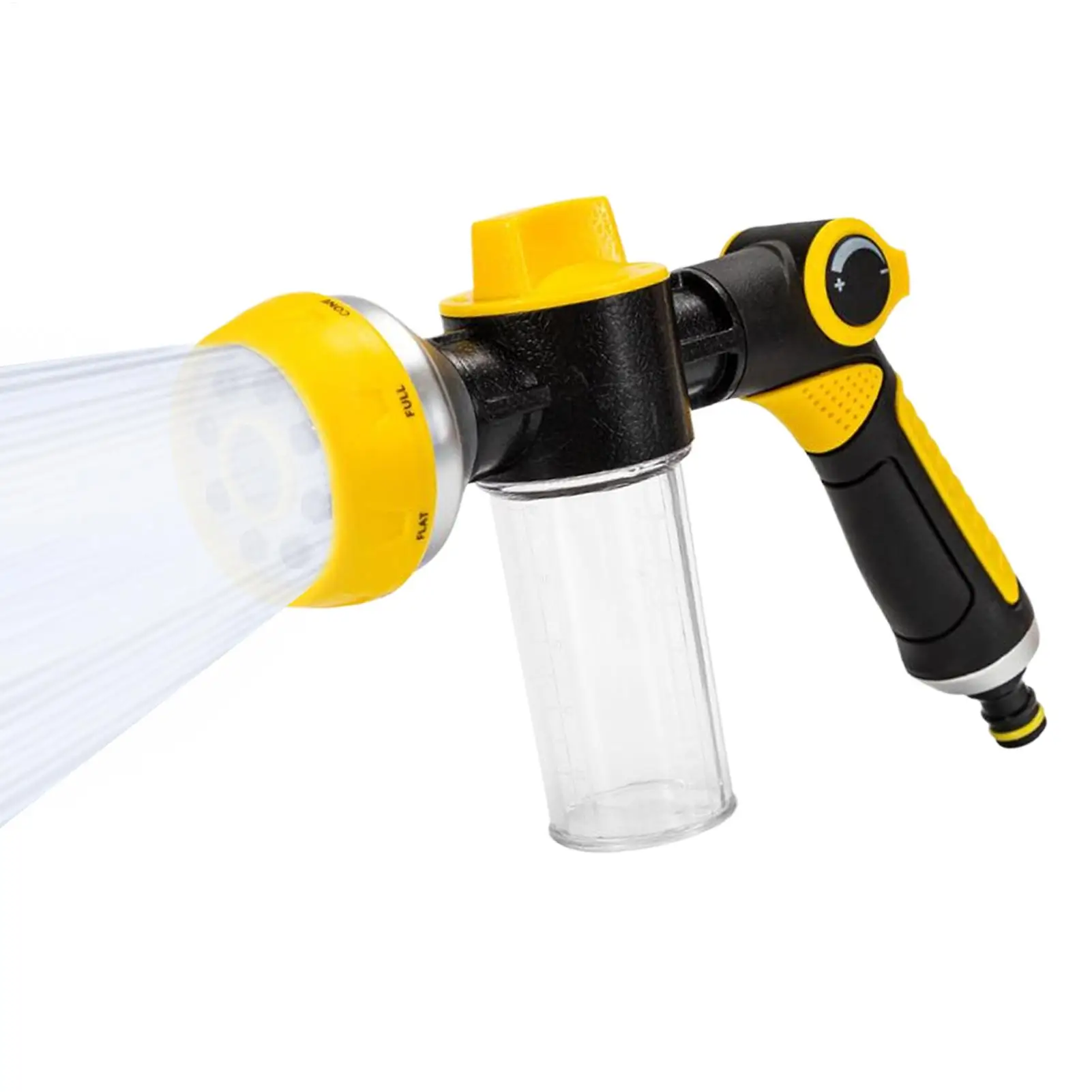 

Water Hose Nozzle Hose Sprayer With Soap Dispenser Bottle Adjustable Cleaning Tools For Patio Lawn Driveway Outdoor Pets