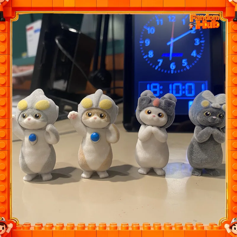 

В наличии Bandai Original Cat-Ultraman Gachapon Toys Flocking Cat Cross Dressing Стайлинг Series Модель игрушки для фанатов подарок