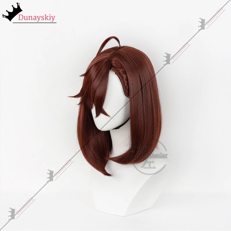 Dandadan Momo Ayase Cosplay Prop pour femme, perruque marron avec 1 paire de boucles d'oreilles, collier à clip, ensemble pour fille, accessoire de jeu Anime Party Show