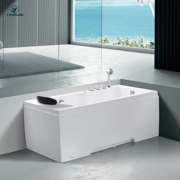 

3-Wall Alcove Corner Multi Functional White Whirlpool Acrylic Massage Bathtub
