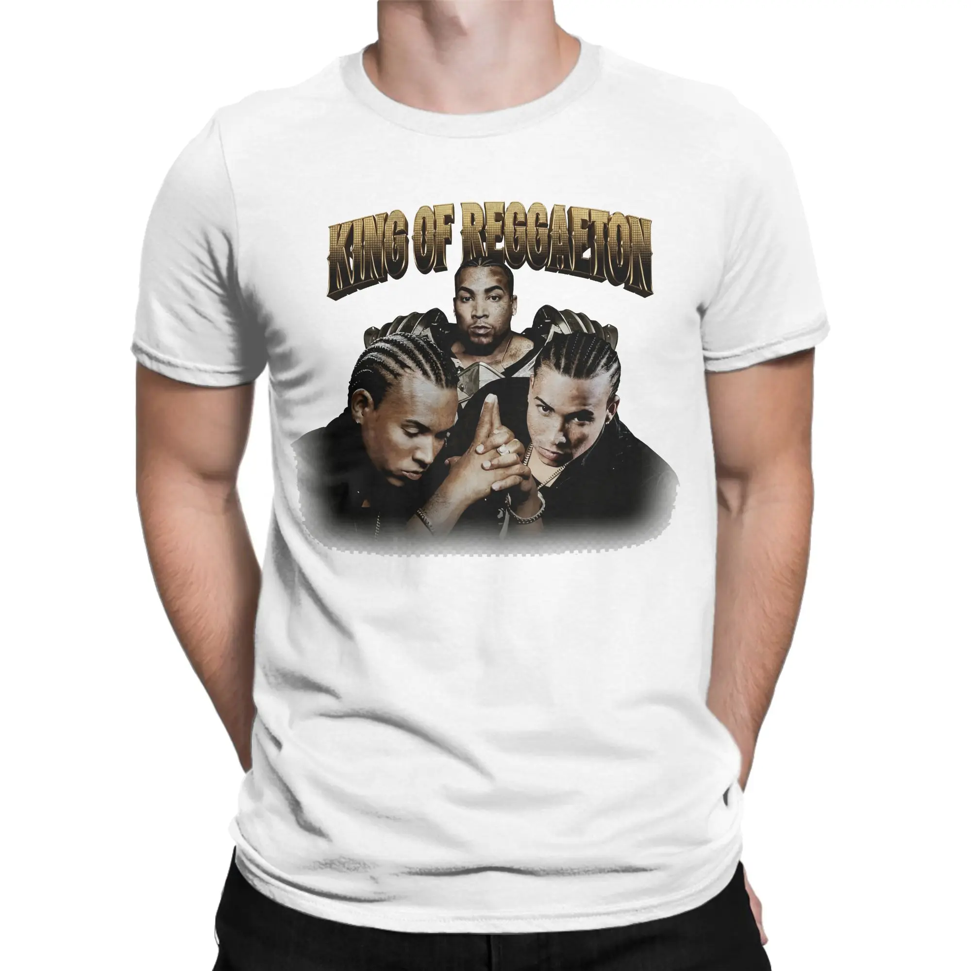 Men Rapper Don Omar King Of Reggaeton T-Shirts Cotton Clothes Summer Vintage Short Sleeves T Shirt O Neck Casual Tee Shirt