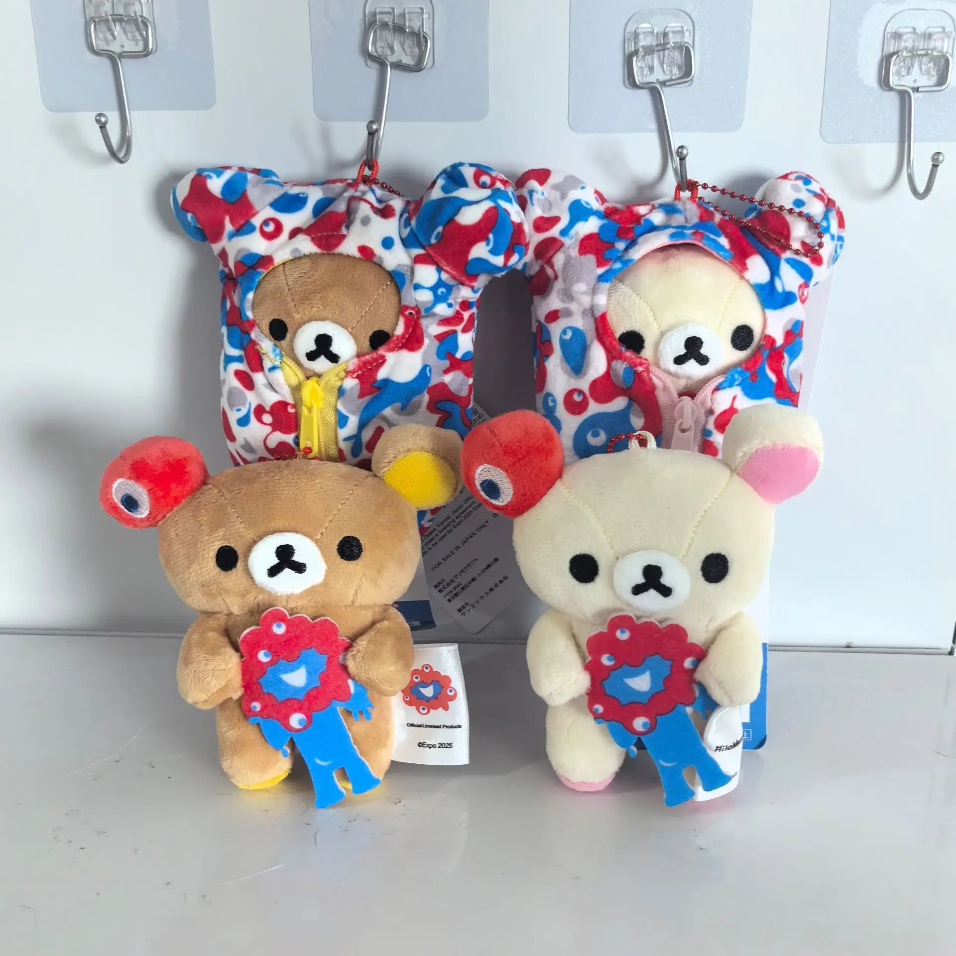 

НОВЫЙ спальный мешок Rilakkuma, плюшевая кукла, брелок для творчества, расслабляющий медведь, Korilakkuma, японский рюкзак с медведем Osaka Expo, очаровательный подарок