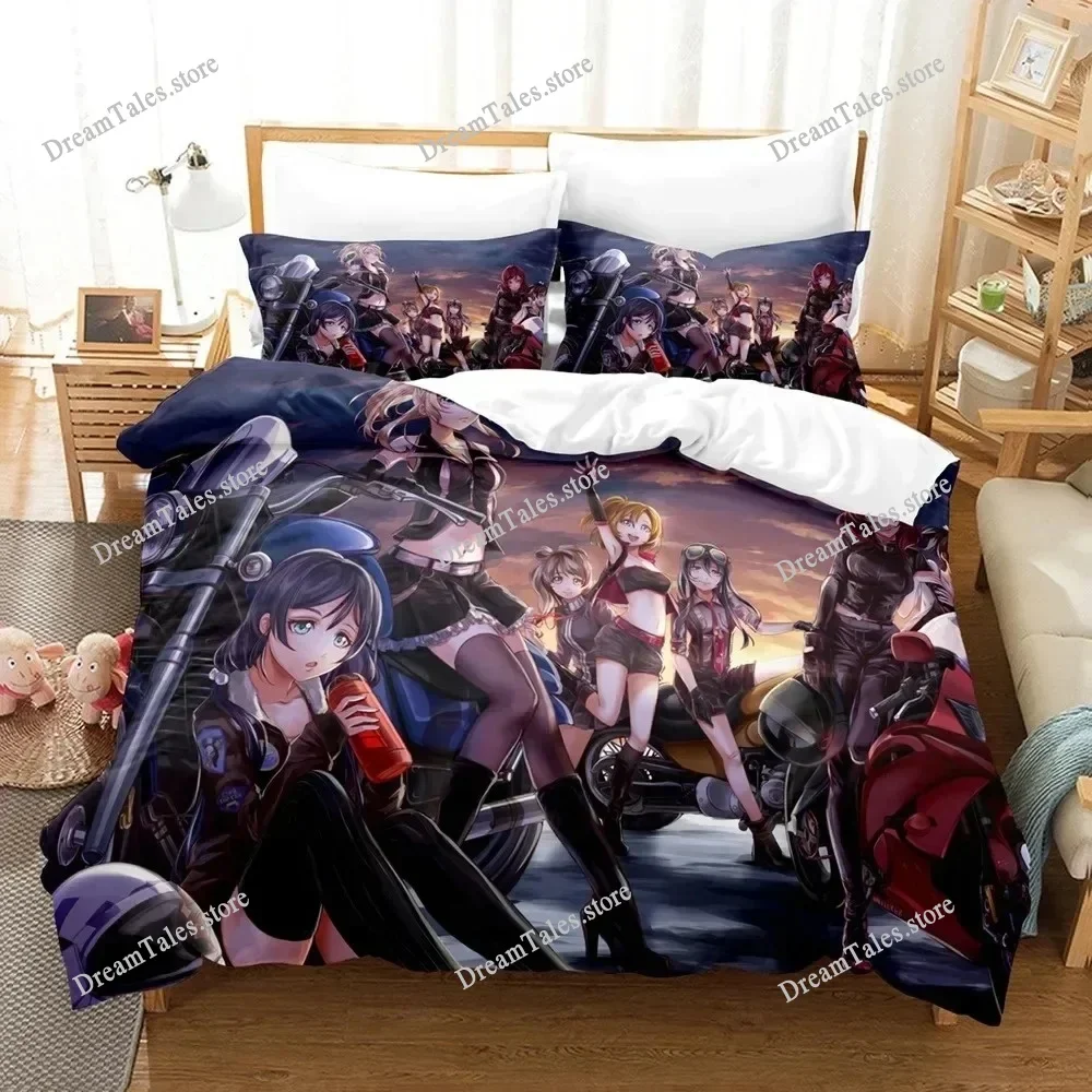 3D Printed Love Live Bedding Set Pillowcase Anime Μ's Duvet Cover Double Twin Full Queen King Adult Kids Bedclothes Quilt Cover 2