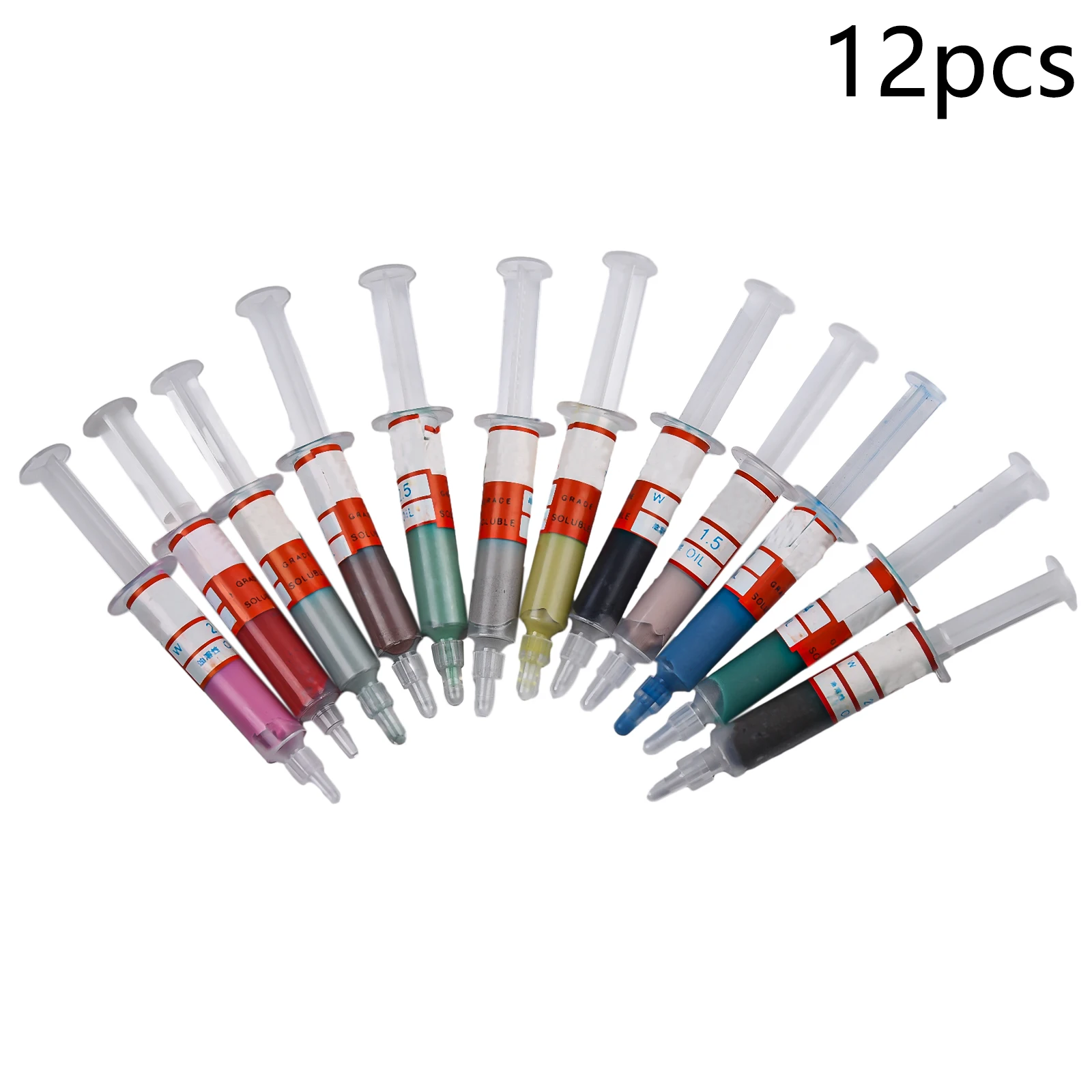 8/12pcs Diamond Abrasive Paste Composite Polishing Syringe Set 0.5-40 Um Polishing Lapping Tools For Glass Jade Amber Buffing