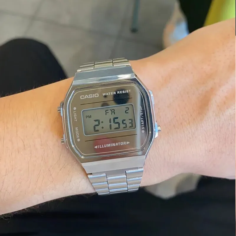 ساعة كاسيو أصلية للرجال، ساعة رقمية رياضية للطلاب، كلاسيكية مقاومة للماء، كوارتز للرجال، ساعات من الفولاذ المقاوم للصدأ