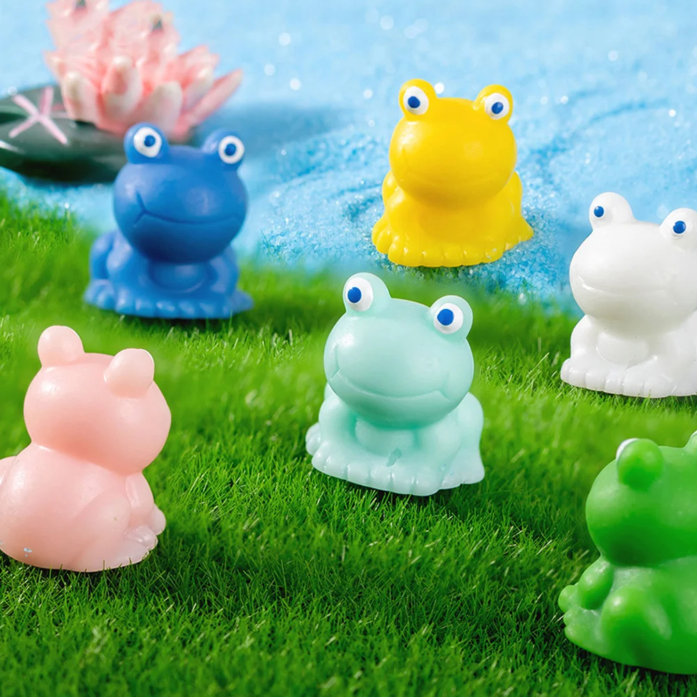 

14 шт. миниатюрные лягушки, декоративные аксессуары, изделия из смолы, маленькие лягушки для сада, микропейзаж, настольный автомобиль, торт, кукольный домик