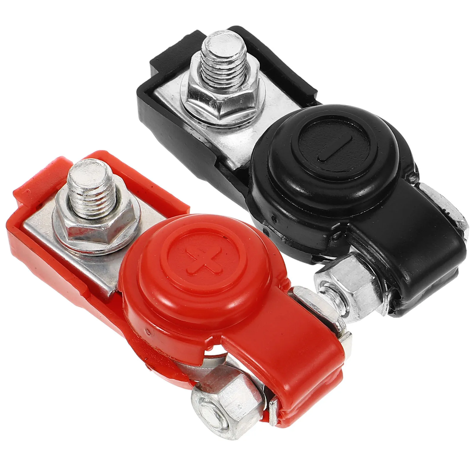 2Pcs Car Terminal Clamps Durable Connectors Universal Positive Negative Poles Safe Quick Clips