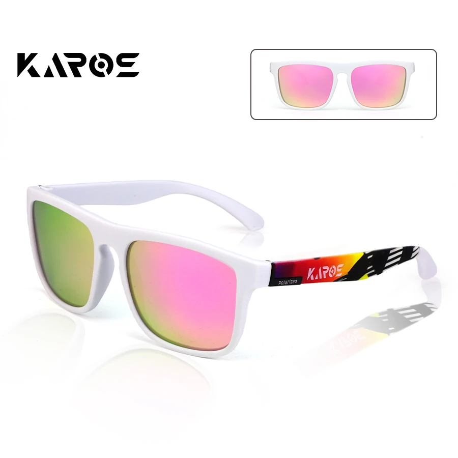 Lunettes de soleil polarisées Karos Fashion, protection UV400, lunettes de sport d'extérieur, cyclisme, pêche, conduite, voyage, lunettes élégantes unisexes