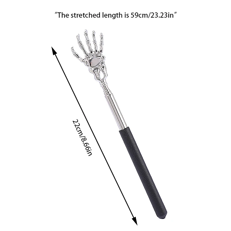 Telescopic Back Itch Scratcher, Aço Inoxidável, Fácil Massagem, Relaxamento, Old Man, Happy Health Products